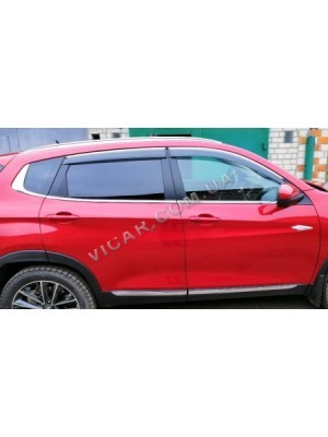 Ветровики с хромом Chery Tiggo 7