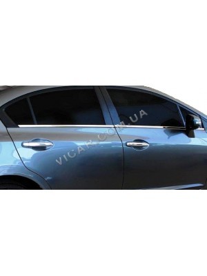 Нижние молдинги стекол honda civic (06-12)