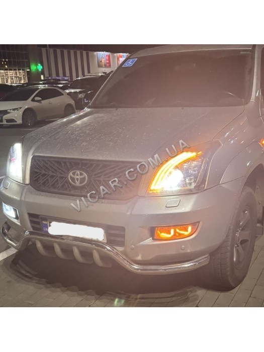 Противотуманные фары черные Land Cruiser Prado 120