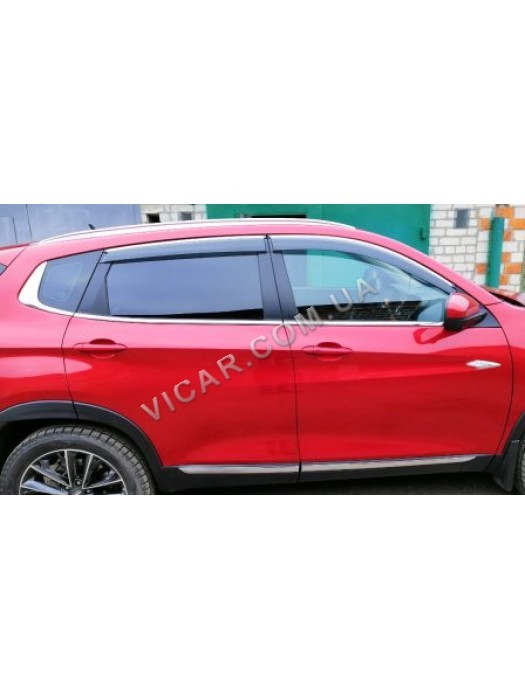 Ветровики с хромом Chery Tiggo 7