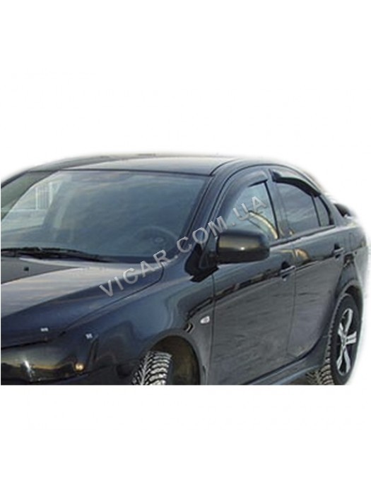 Дефлекторы окон Mitsubishi Lancer X (2007...)