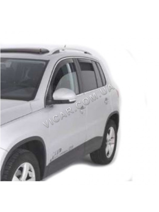 Дефлекторы окон (хром) Volkswagen Tiguan (07...)