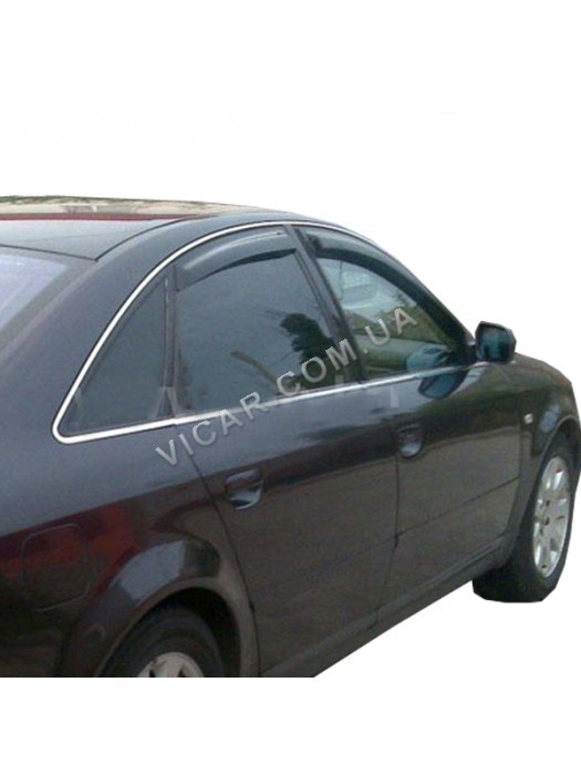 Дефлекторы окон-ветровики Audi A6  (2004...)