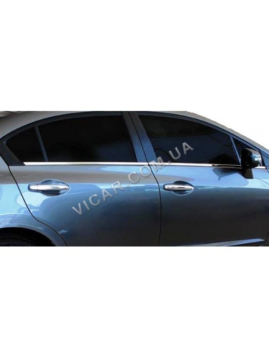 Нижние молдинги стекол honda civic (06-12)