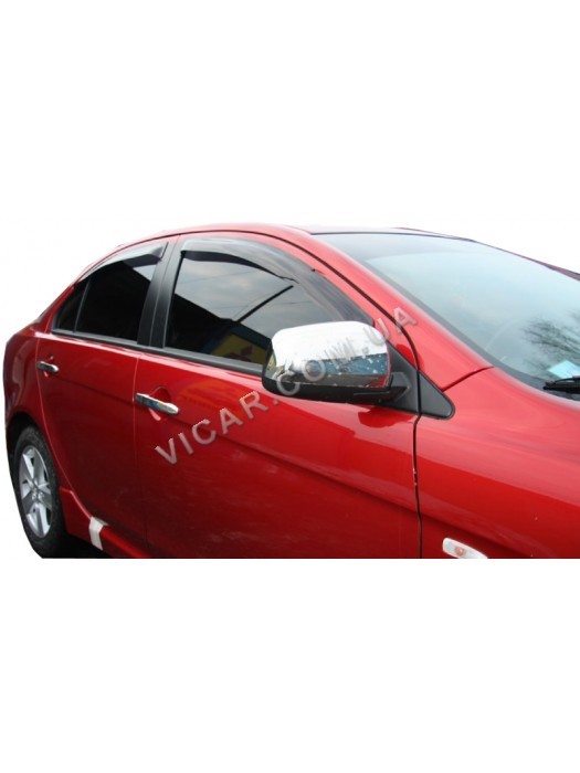 Накладки на зеркала Mitsubishi Lancer X (2007...)