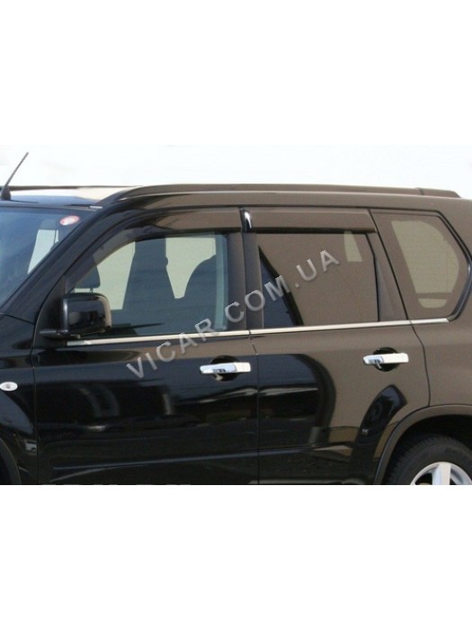 Нижние молдинги стекол Nissan X-Trail 2007+