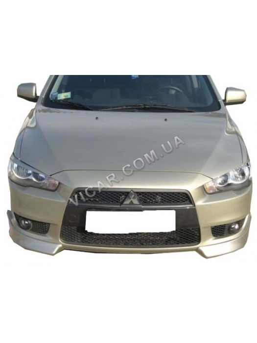 Клыки переднего бампера Mitsubishi Lancer X (2007...)