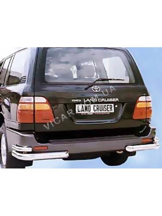 Защитные уголки заднего бампера Land Cruiser 100