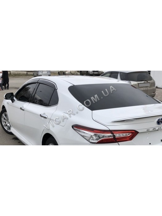 Дефлекторы окон / ветровики с хром кантом Camry70 (17+)
