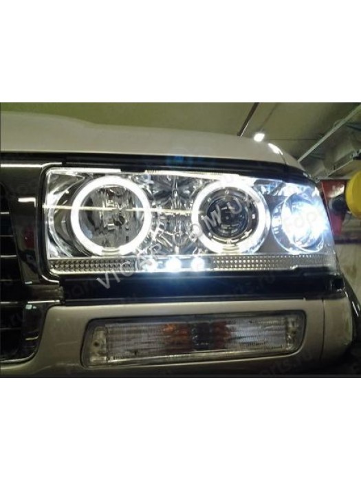 Передние фары хромированные Land Cruiser 80